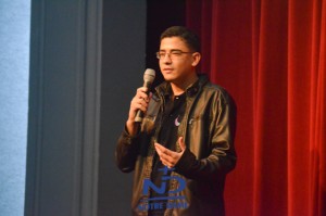 O ex-aluno Heitor Militão palestrou sobre o Movimento Empresa Junior.