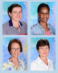 Na sequência Ir. Cristina Backes, Ir. Heloísa Bento, Ir. Ivone Strehl e Ir. Luiza Rossetto que completam a congregação de Ipanema